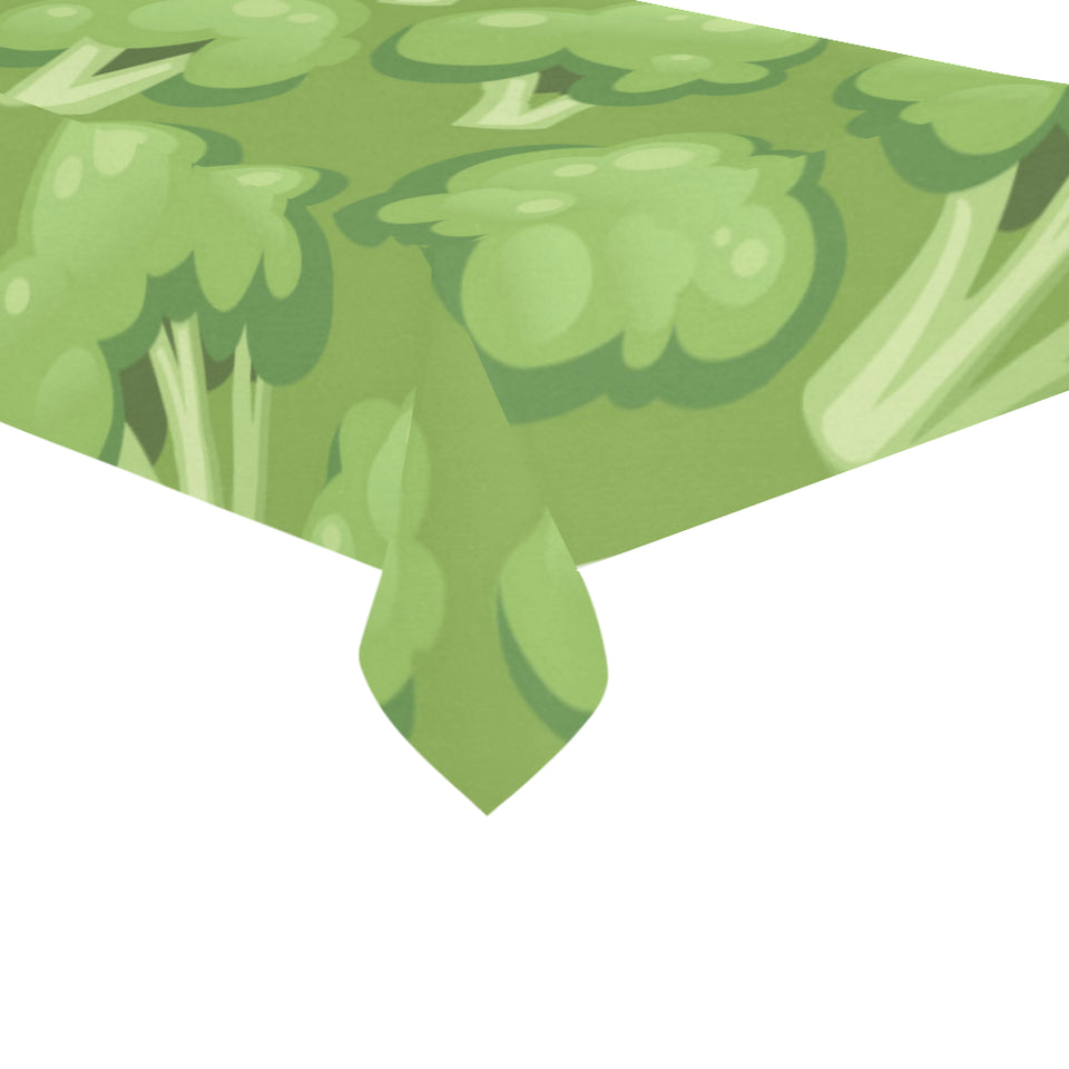 Broccoli pattern green background Tablecloth