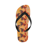 red rooster chicken cock pattern Unisex Flip Flops