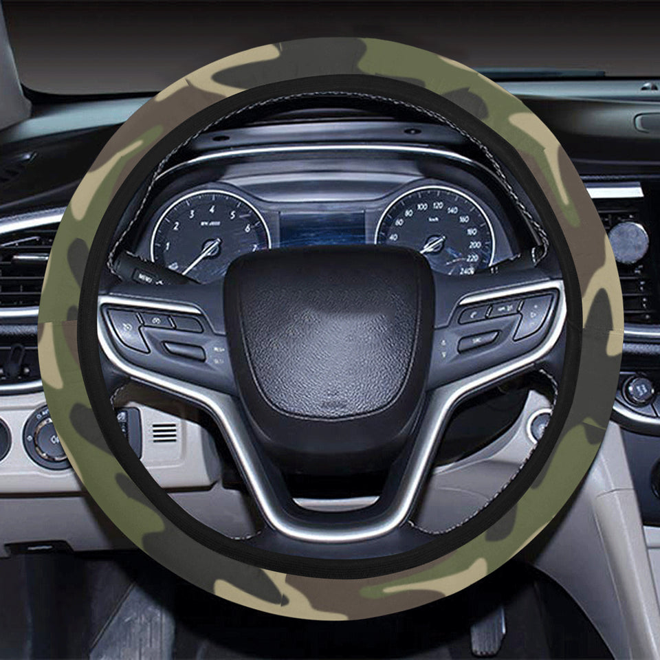 Dark Green camouflage pattern Car Steering Wheel Cover