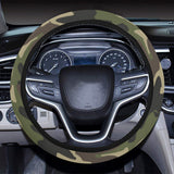 Dark Green camouflage pattern Car Steering Wheel Cover
