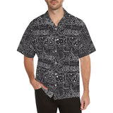 Handwritten cheese pattern Men's All Over Print Hawaiian Shirt