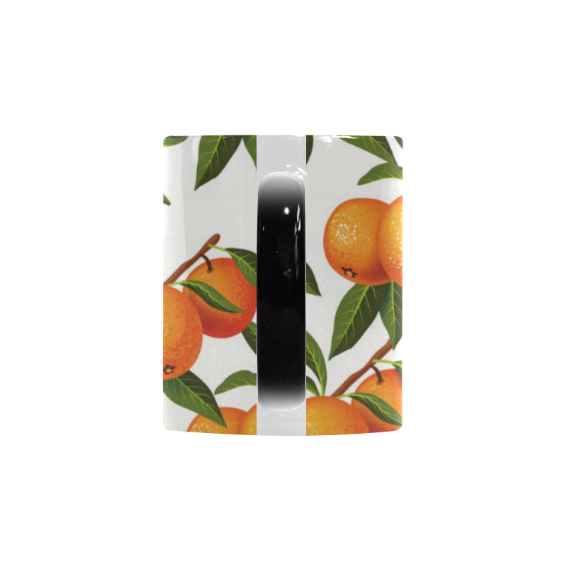 Oranges pattern background Morphing Mug Heat Changing Mug