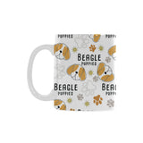 Cute beagle dog pattern background Classical White Mug (Fulfilled In US)