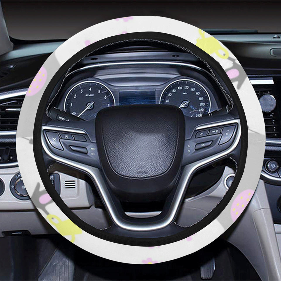Cute elephant mouse pattern Car Steering Wheel Cover