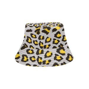 Gray Leopard print pattern Unisex Bucket Hat