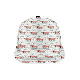 Cute dachshund bone pattern All Over Print Snapback Cap