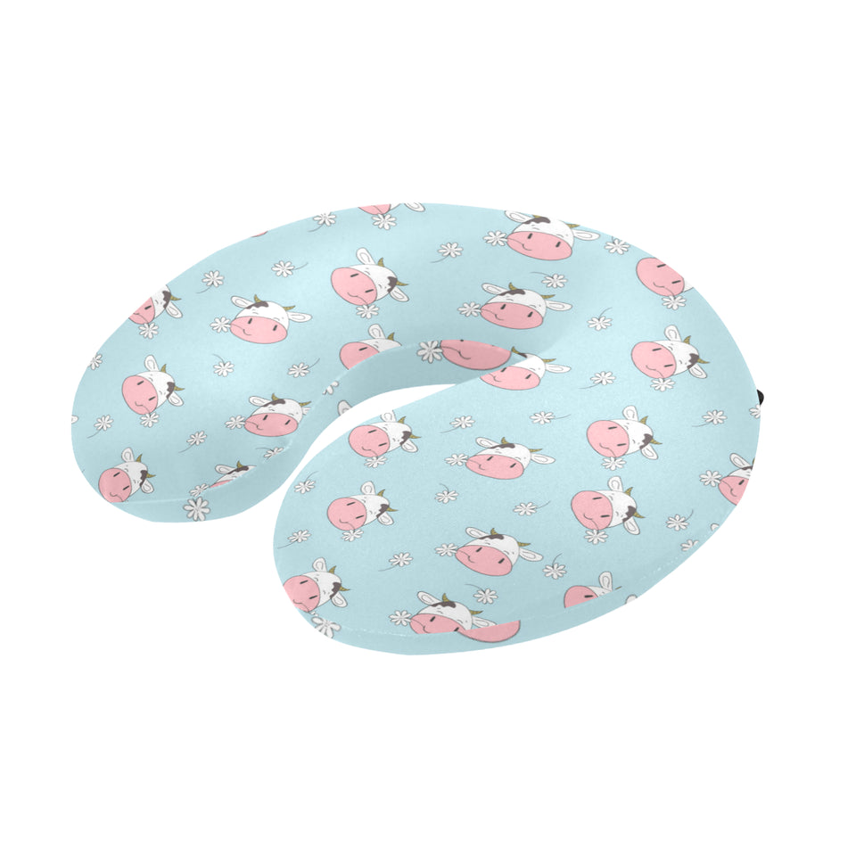 Cute cow flower pattern U-Shaped Travel Neck Pillow