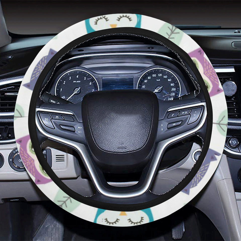 Cute owl pattern Car Steering Wheel Cover