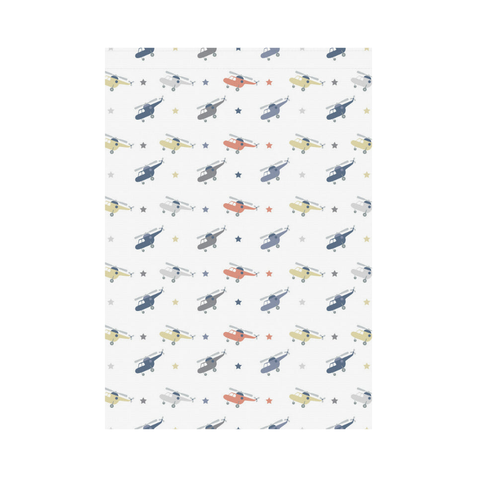 Cute helicopter star pattern House Flag Garden Flag