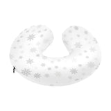 Snowflake pattern white background U-Shaped Travel Neck Pillow