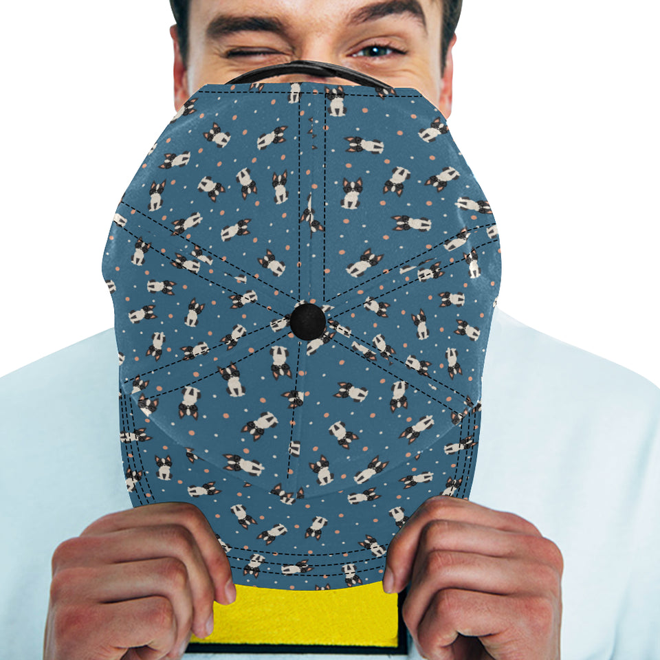 Cute boston terrier dog spattern All Over Print Snapback Cap