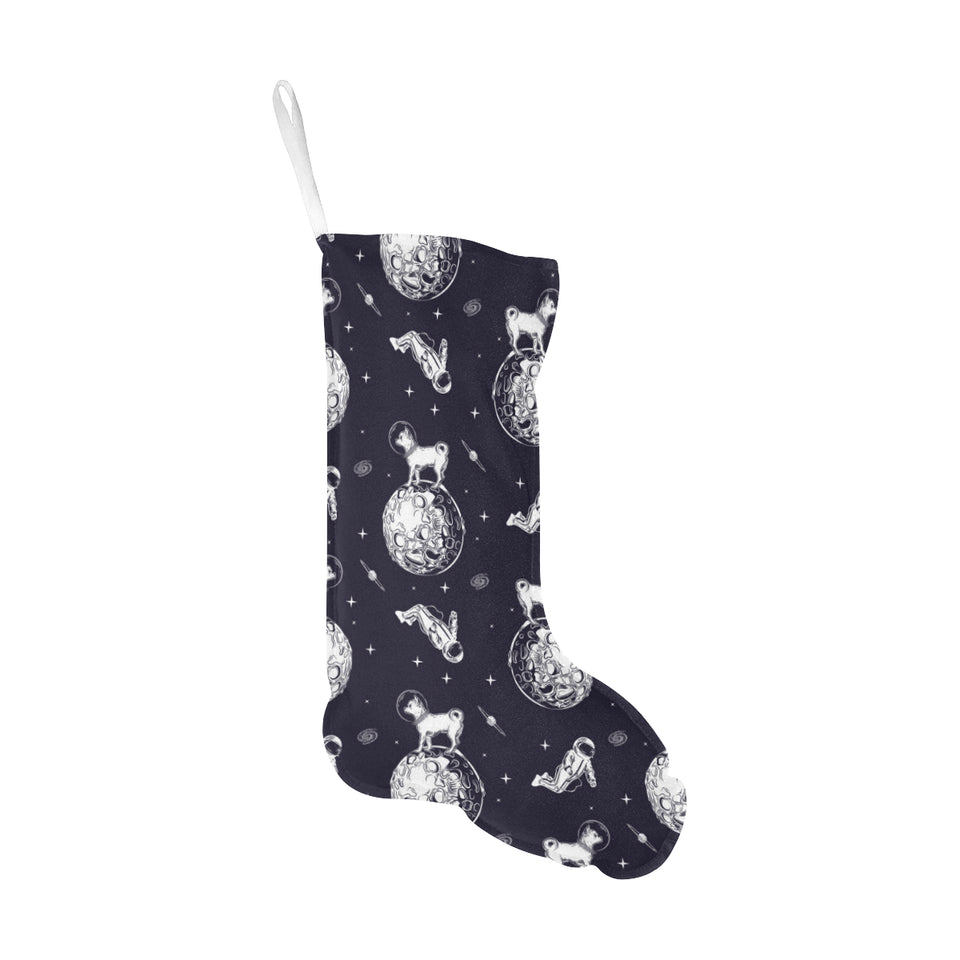 Chihuahua space helmet. astronaut pattern Christmas Stocking