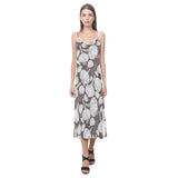 Garlic bulb dark background V-Neck Open Fork Long Dress