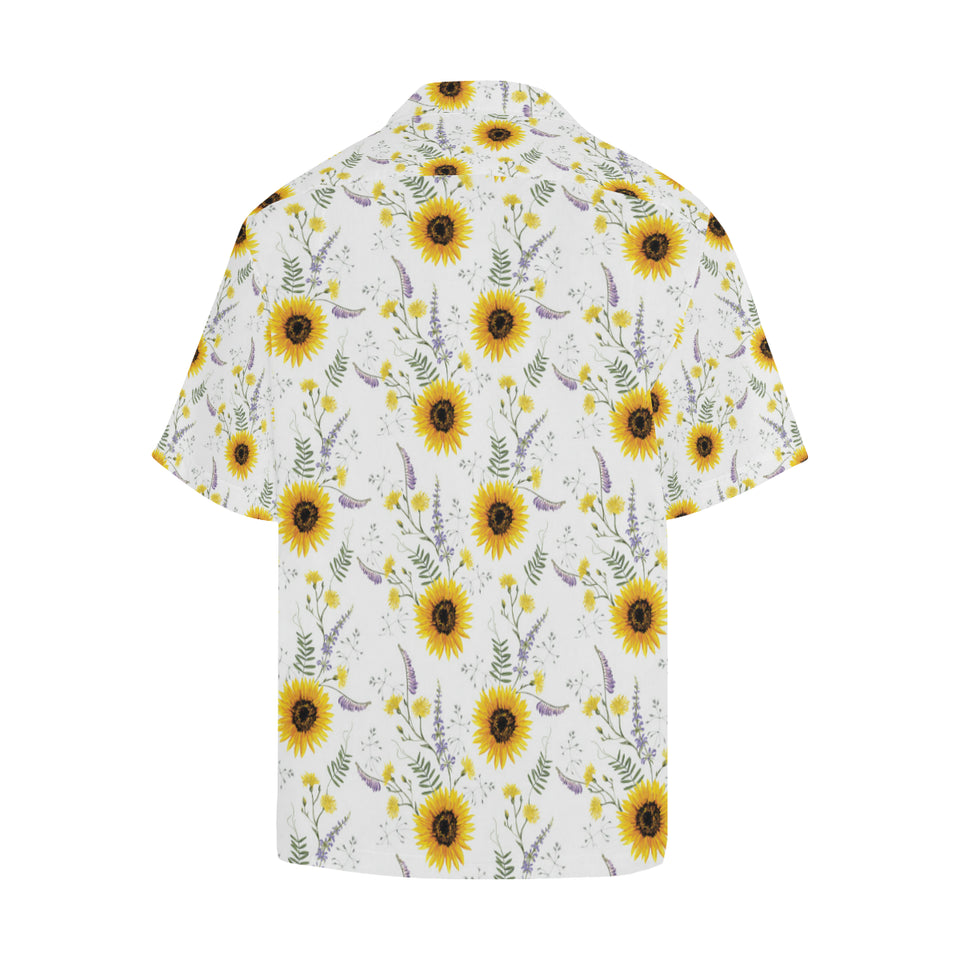beautiful sunflowers pattern Men's All Over Print Hawaiian Shirt