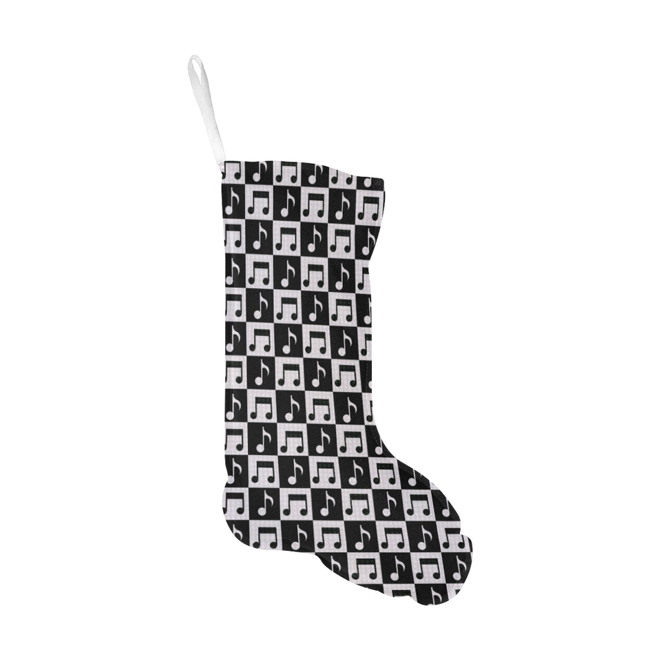 Music Notes Pattern Print Design 01 Christmas Stocking