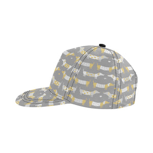 Cute dachshund dog pattern All Over Print Snapback Cap