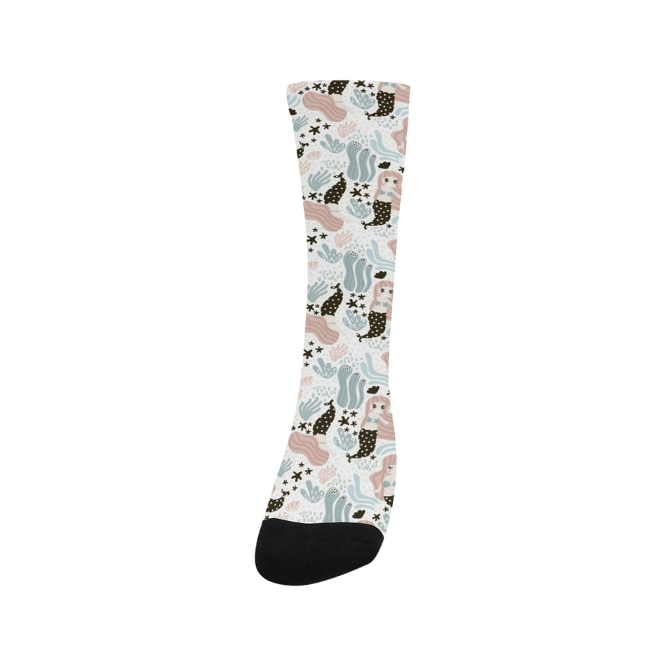 cute mermaid pattern Crew Socks