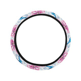 Hummingbird Pattern Print Design 02 Car Steering Wheel Cover