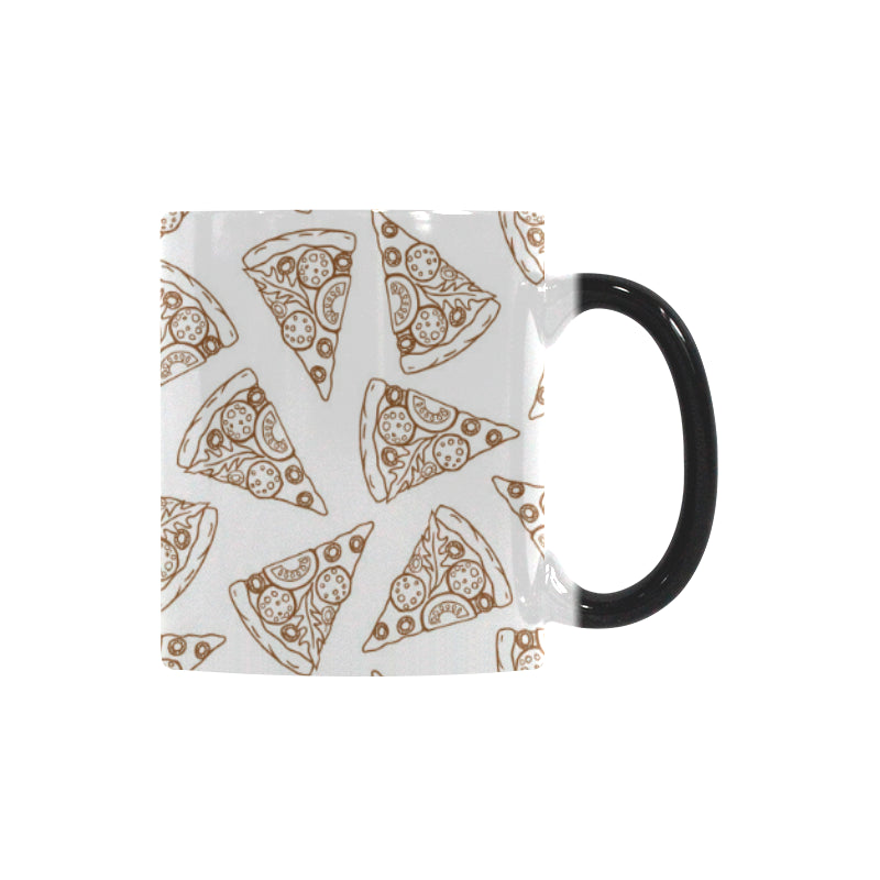 Hand drawn pizza pattern Morphing Mug Heat Changing Mug