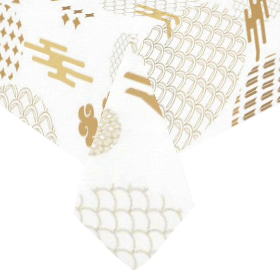 Beautiful gold japanese pattern Tablecloth