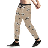 Cute raccoon heart pattern Unisex Casual Sweatpants