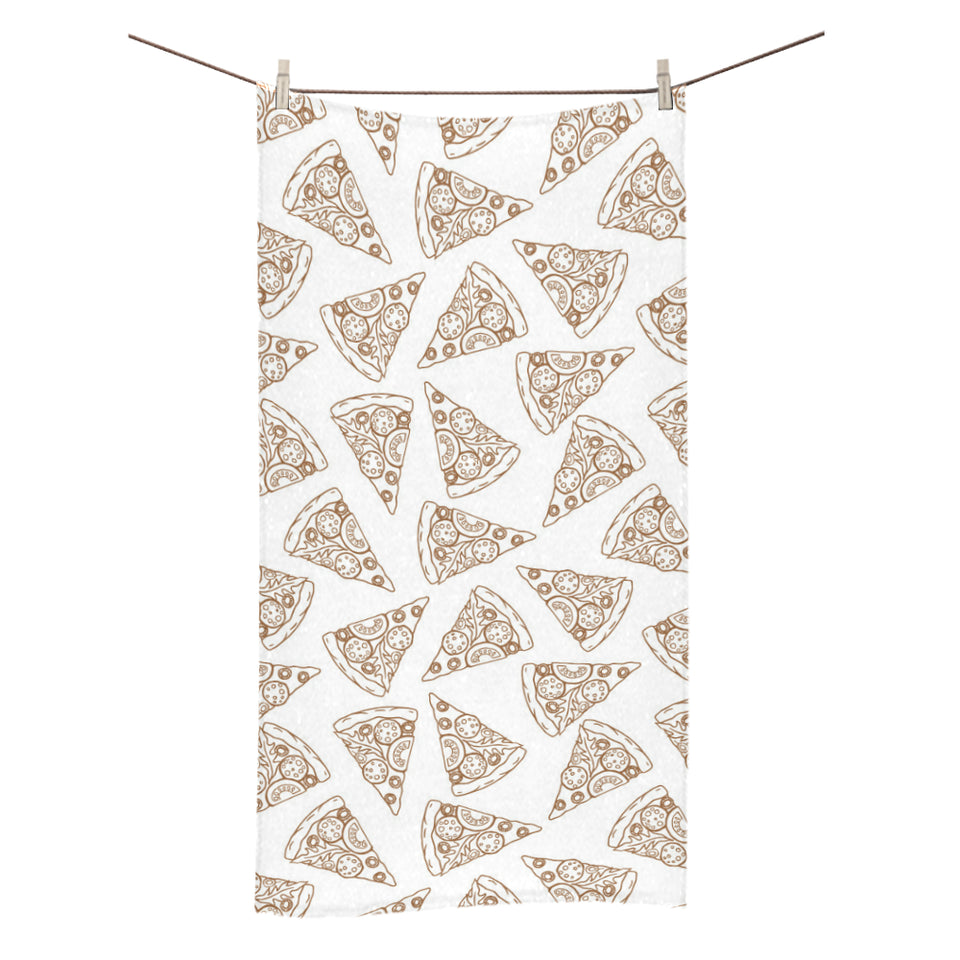Hand drawn pizza pattern Bath Towel