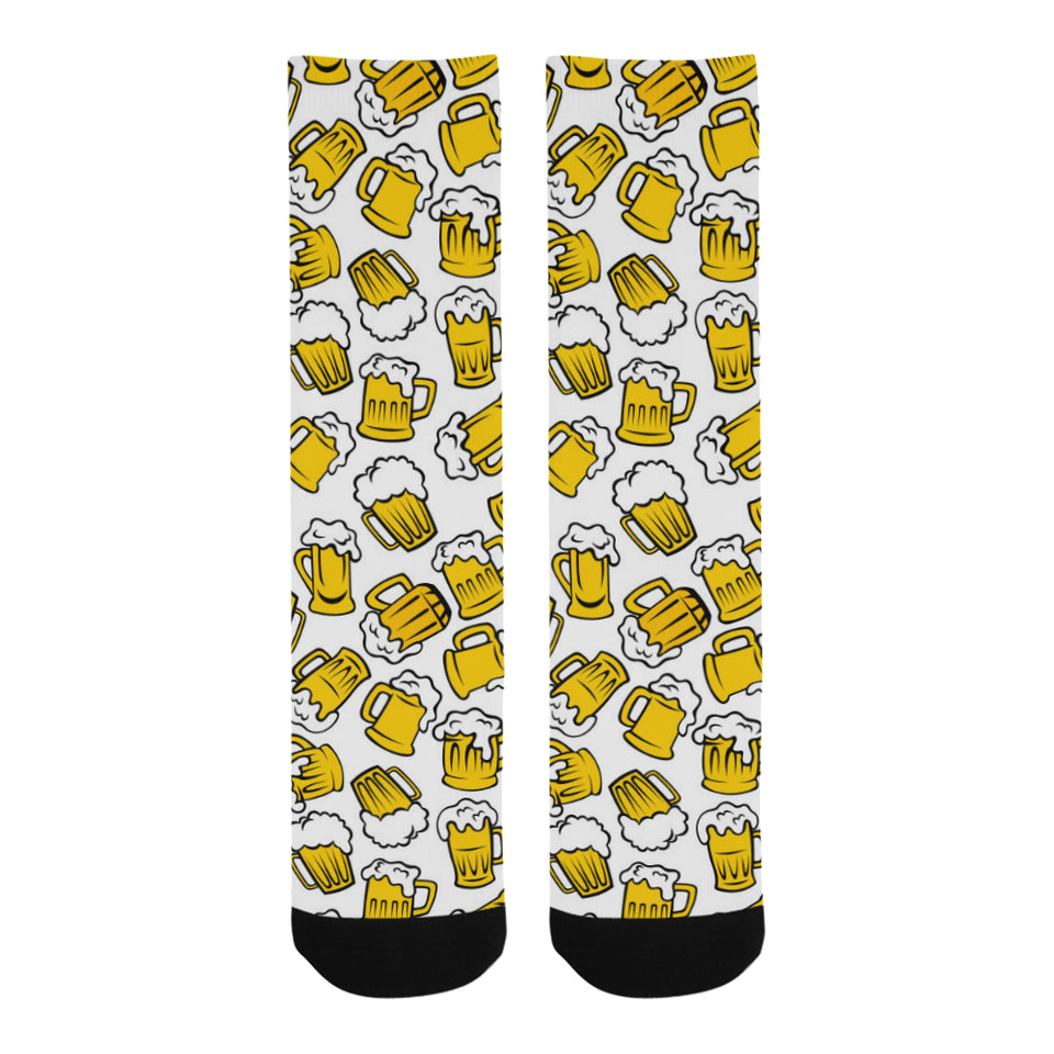 Beer design pattern Crew Socks