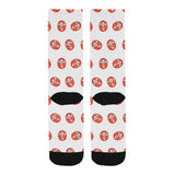 Daruma japanese wooden doll pattern Crew Socks