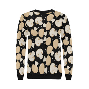 Champignon mushroom pattern Women's Crew Neck Sweatshirt