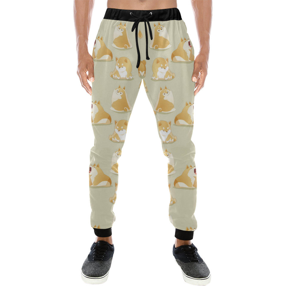 Cute fat shiba inu dog pattern Unisex Casual Sweatpants