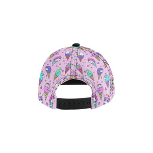 Cute ice cream cone animal pattern All Over Print Snapback Cap