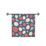 dragon fruits dark blue background Bath Towel