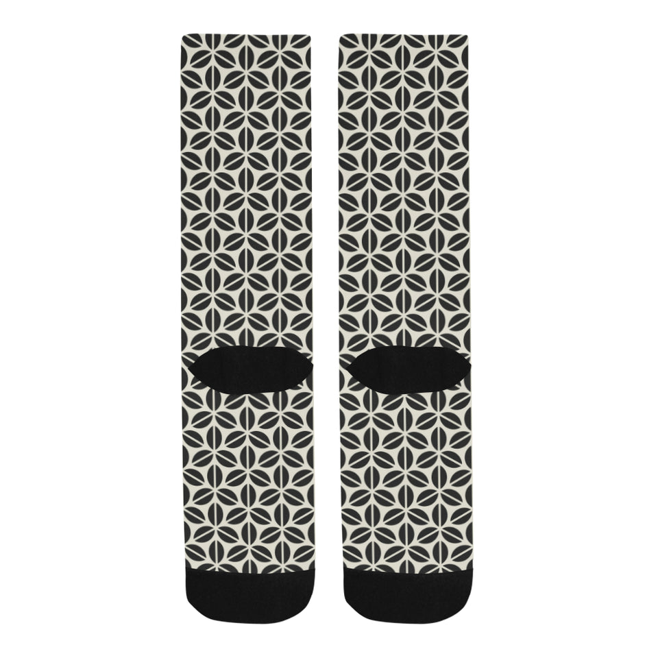 Coffee bean abstract modern pattern Crew Socks