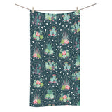 Cactus glass terrarium pattern Bath Towel