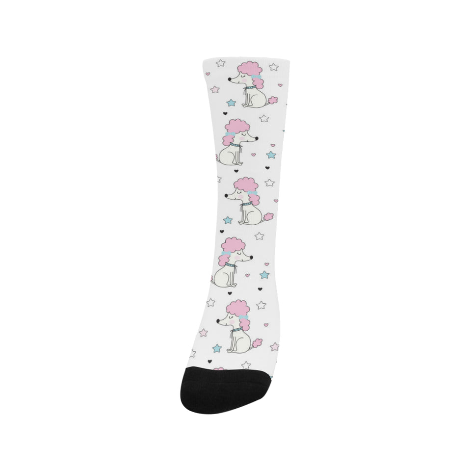 Cute poodle dog star pattern Crew Socks