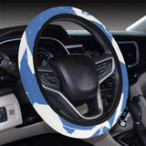 American football ball star stripes pattern Car Steering Wheel Cover