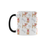 Chihuahua bone paw pattern Morphing Mug Heat Changing Mug