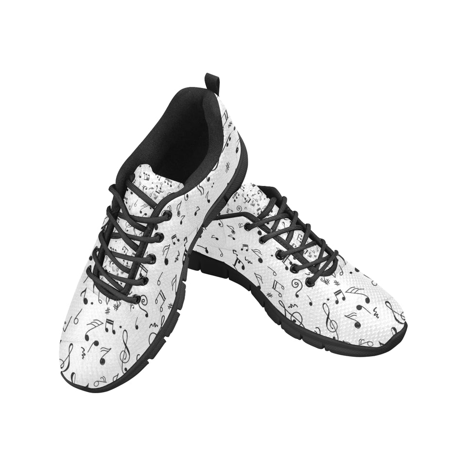 Music Notes Pattern Print Design 04 Men's Breathable Sneakers ( Model 055)