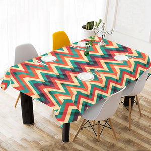 zigzag chevron colorful pattern Tablecloth