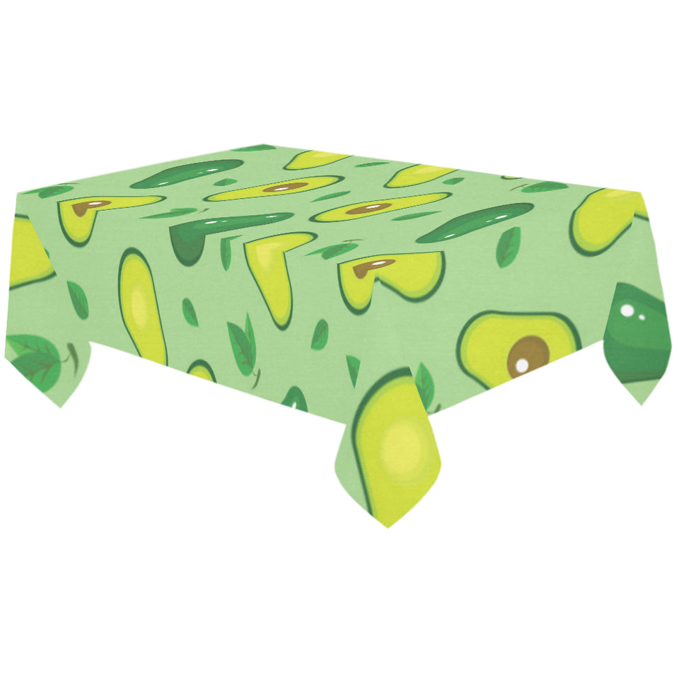Avocado pattern green background Tablecloth