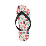 Red Blue guitar pattern Unisex Flip Flops