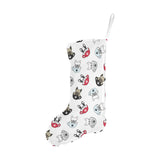 French bulldog cup paw pattern Christmas Stocking