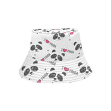 Hand Drawn faces of pandas pattern Unisex Bucket Hat