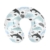 Cute dolphins Childish Style pattern U-Shaped Travel Neck Pillow