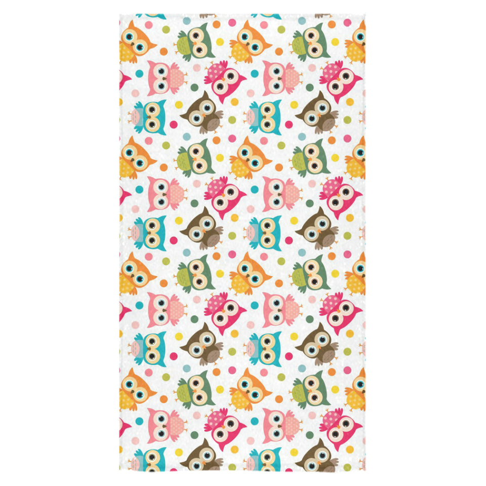 Color cute owl pattern Bath Towel
