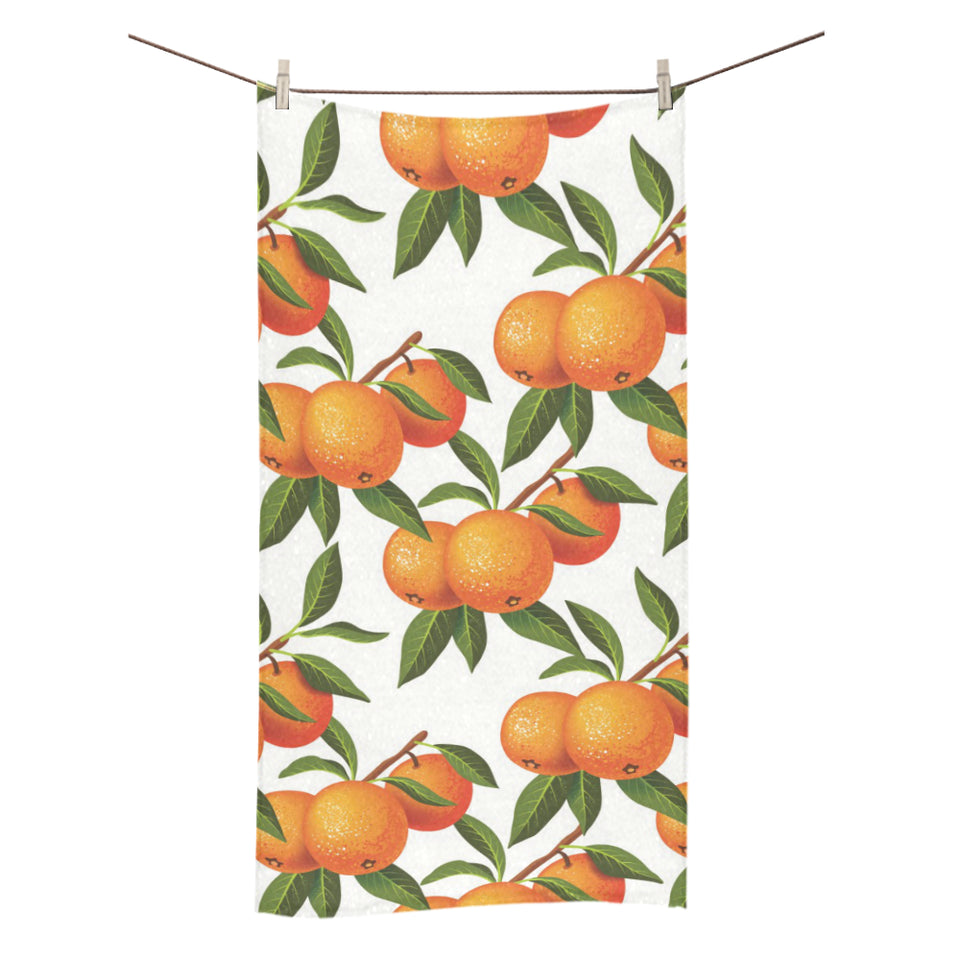 Oranges pattern background Bath Towel