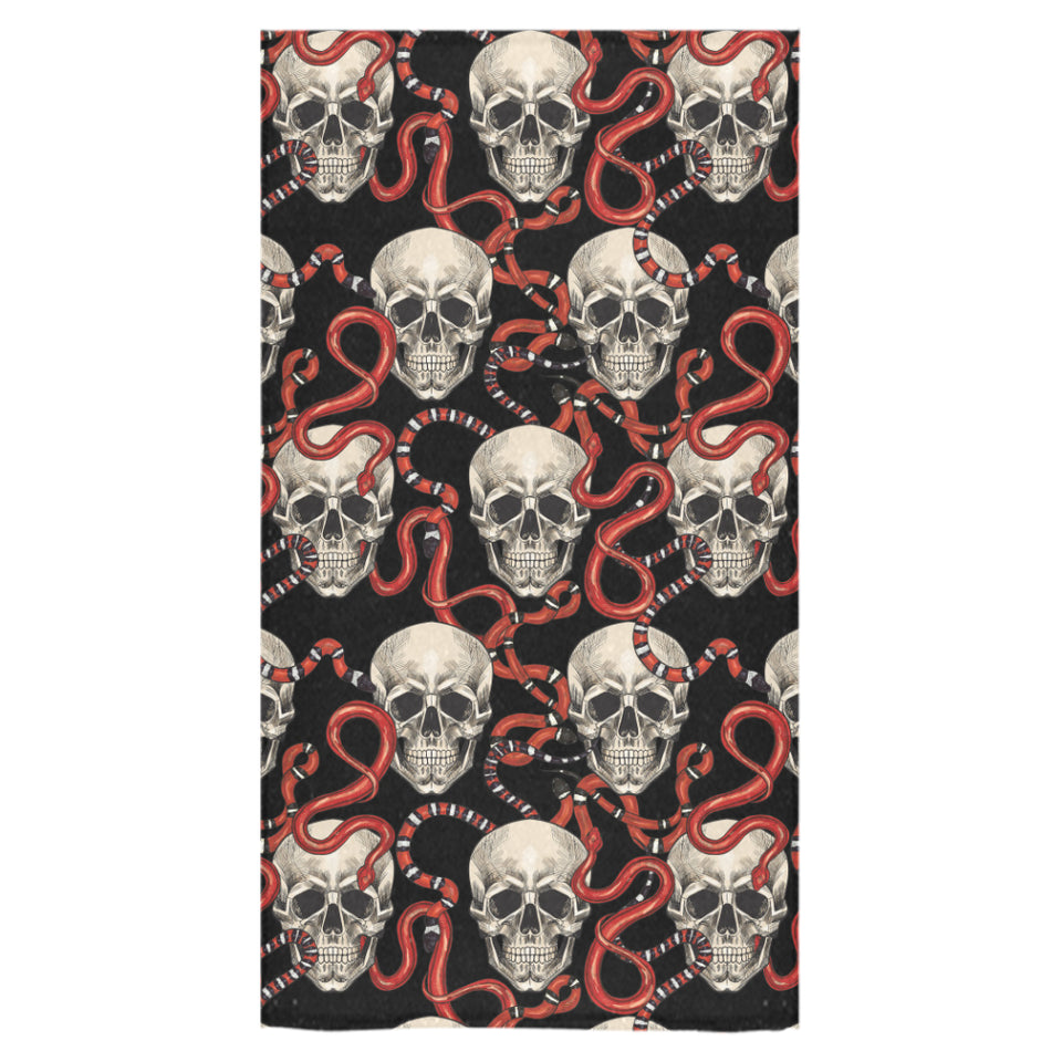 Red snake skull pattern Bath Towel
