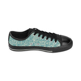Classic Hand drawn Grape pattern Men's Low Top Canvas Shoes Black
