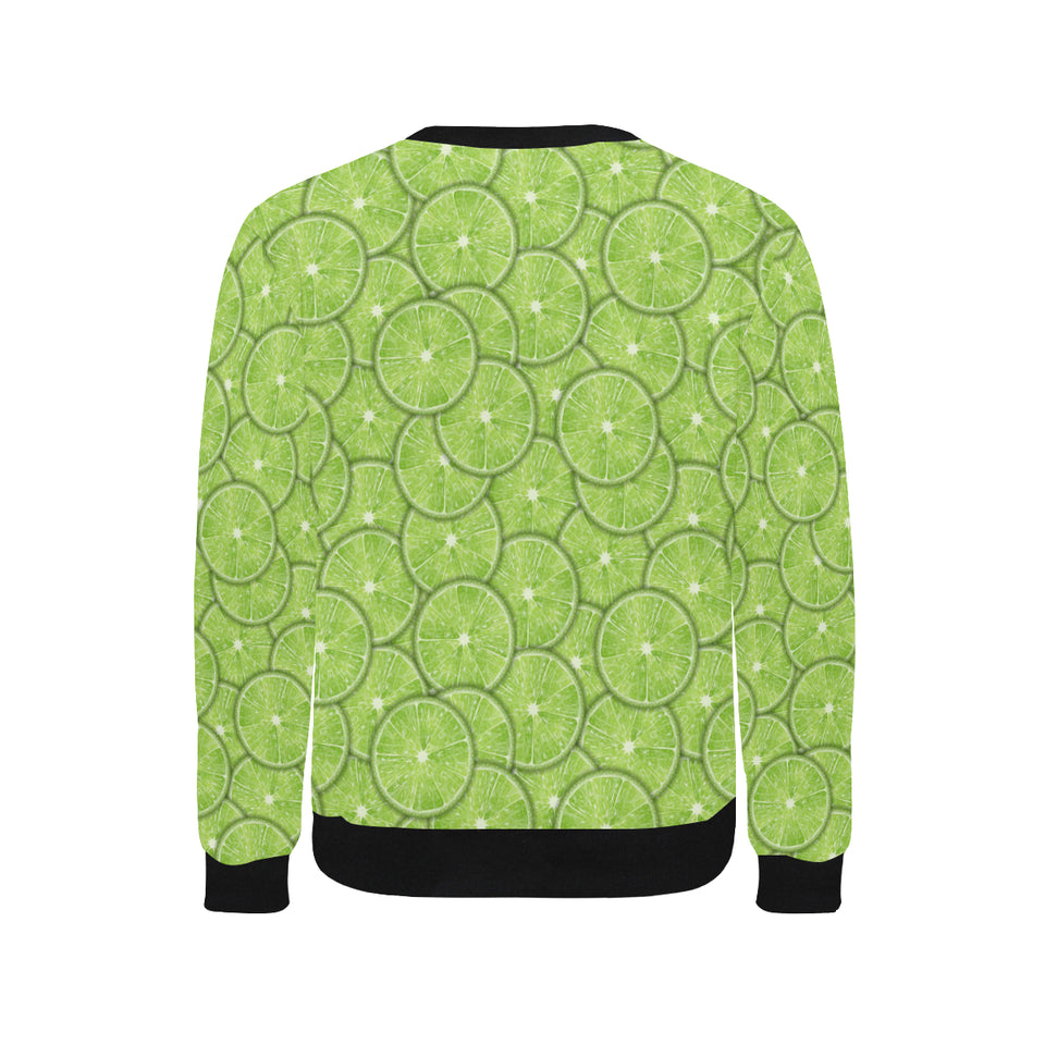 Slices of Lime pattern Men's Crew Neck Sweatshirt