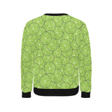Slices of Lime pattern Men's Crew Neck Sweatshirt